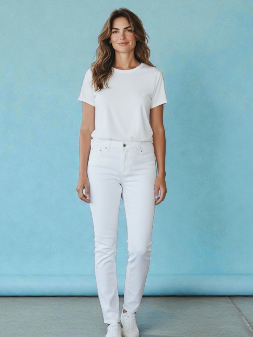Articles of Society White Skinny Jeans Women’s  28 Stretch Denim Mid Rise Ankle